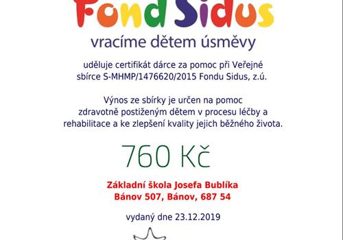 FOND SIDUS 760 Kč